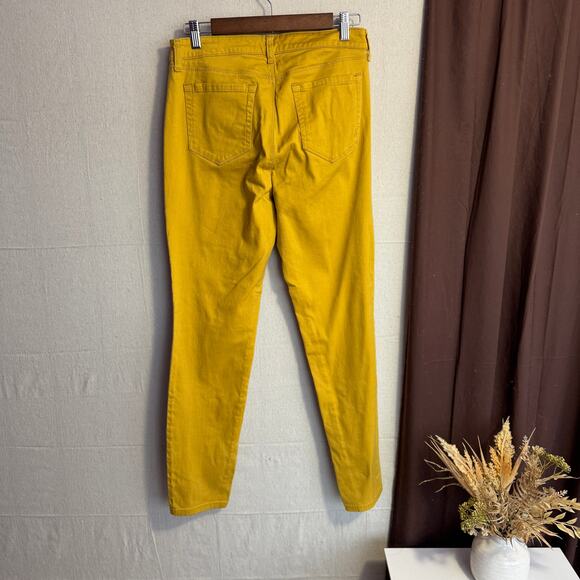Style & Co Skinny Jeans Size 8 Yellow Colored Denim Stretch Pockets Casual Fit - Picture 6 of 13